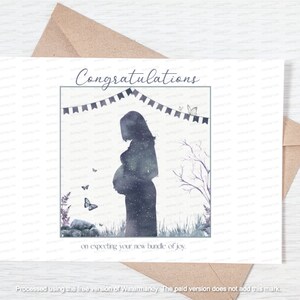 Congratulations on Your Pregnancy Card - English or Welsh