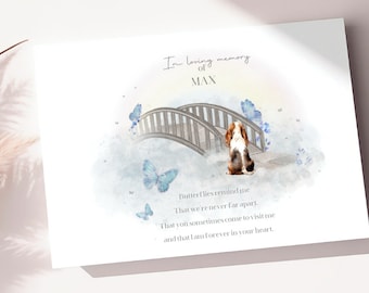 Pet Loss Memorial Rainbow Bridge Card