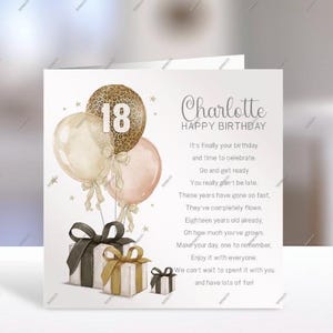 Carte de joyeux anniversaire personnalisée avec ballons, Cerdyn Penblwydd Hapus, carte de ballons, carte de voeux, carte d'anniversaire personnalisée, carte pour lui et elle