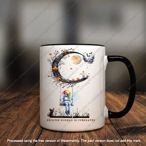 Rainbow Swing Moon Girl Mug