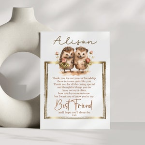 Carte Meilleur ami personnalisée - Carte BFF personnalisée