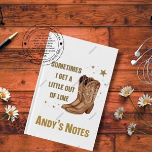 Cowboy Boots Gift | Line Dancing | Country Birthday | Cowgirl | Wild West | Cowboy | Gift for Her, Him | Notebook