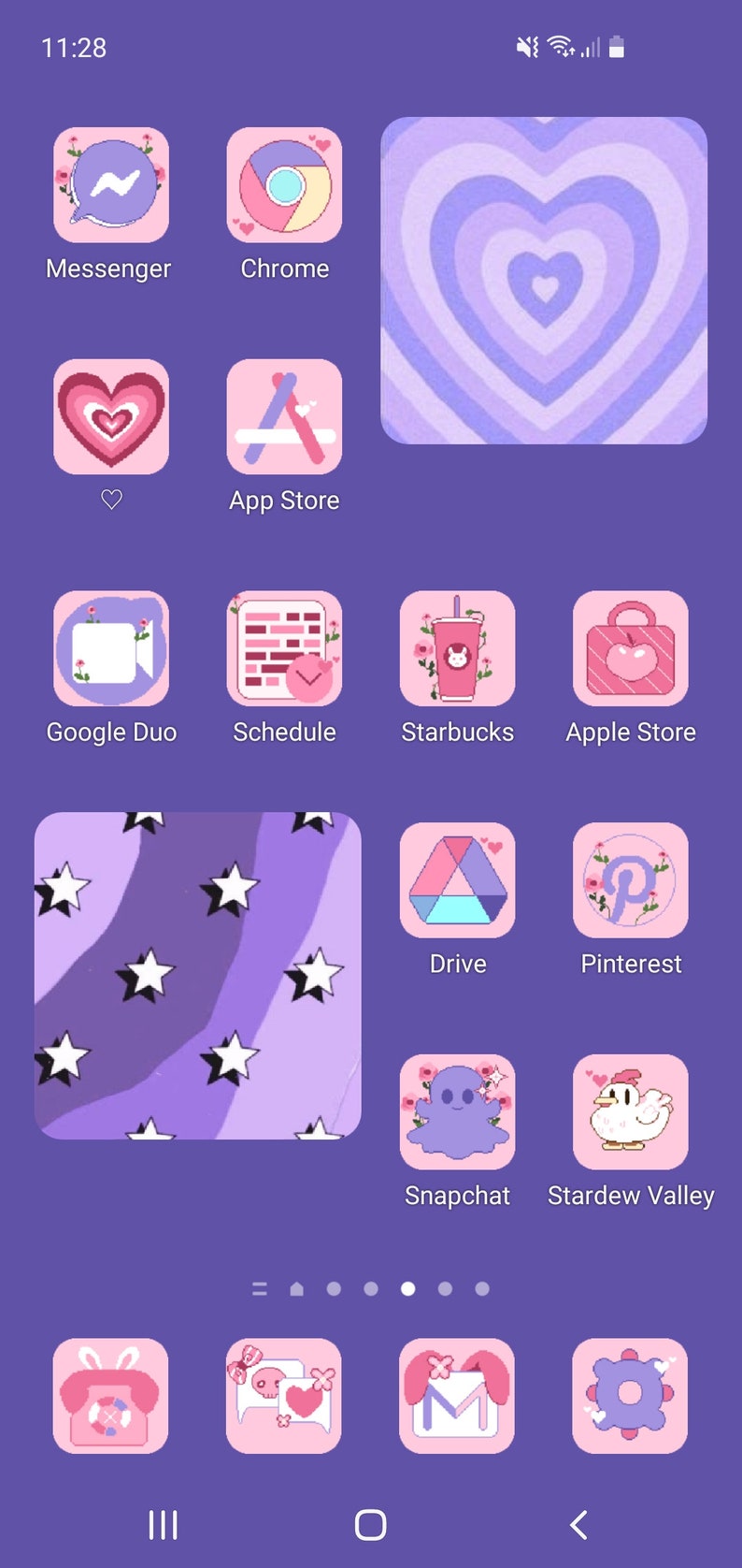 Kawaii / Cute Aesthetic Ios 14 App Icons / Android Pixel Hand Etsy