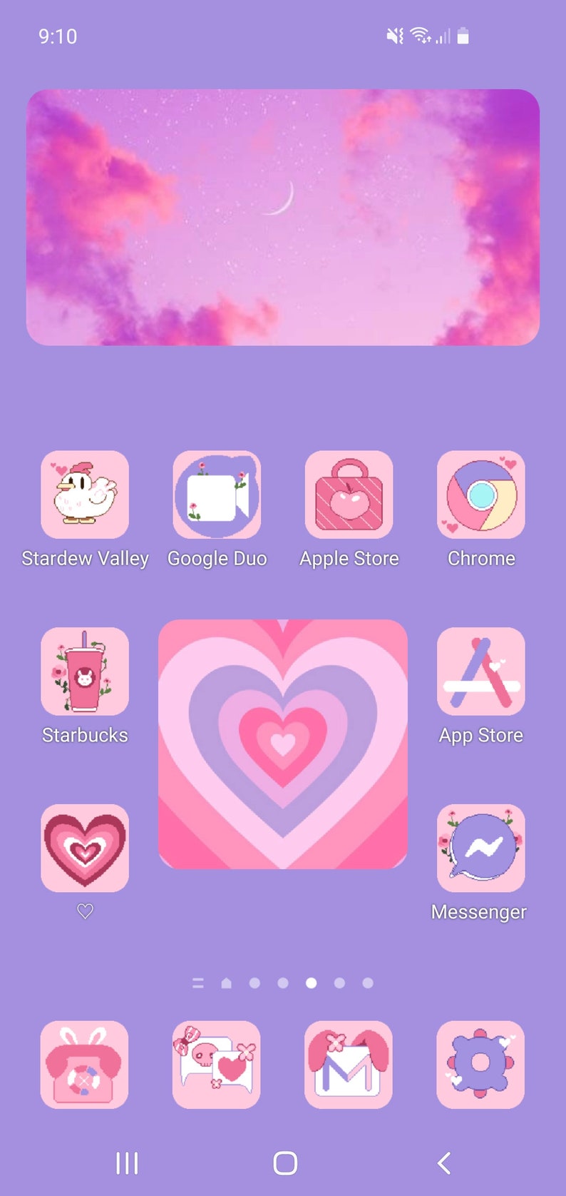 Kawaii / Cute Aesthetic Ios 14 App Icons / Android Pixel Hand Etsy