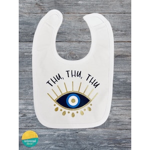 Indian Desi Evil Eye-Themed Baby Bib  | Desi Baby Bib | Desi Evil Eye Baby Bib | Indian Newborn Baby Bib | Nazar Evil Eye Baby Bib