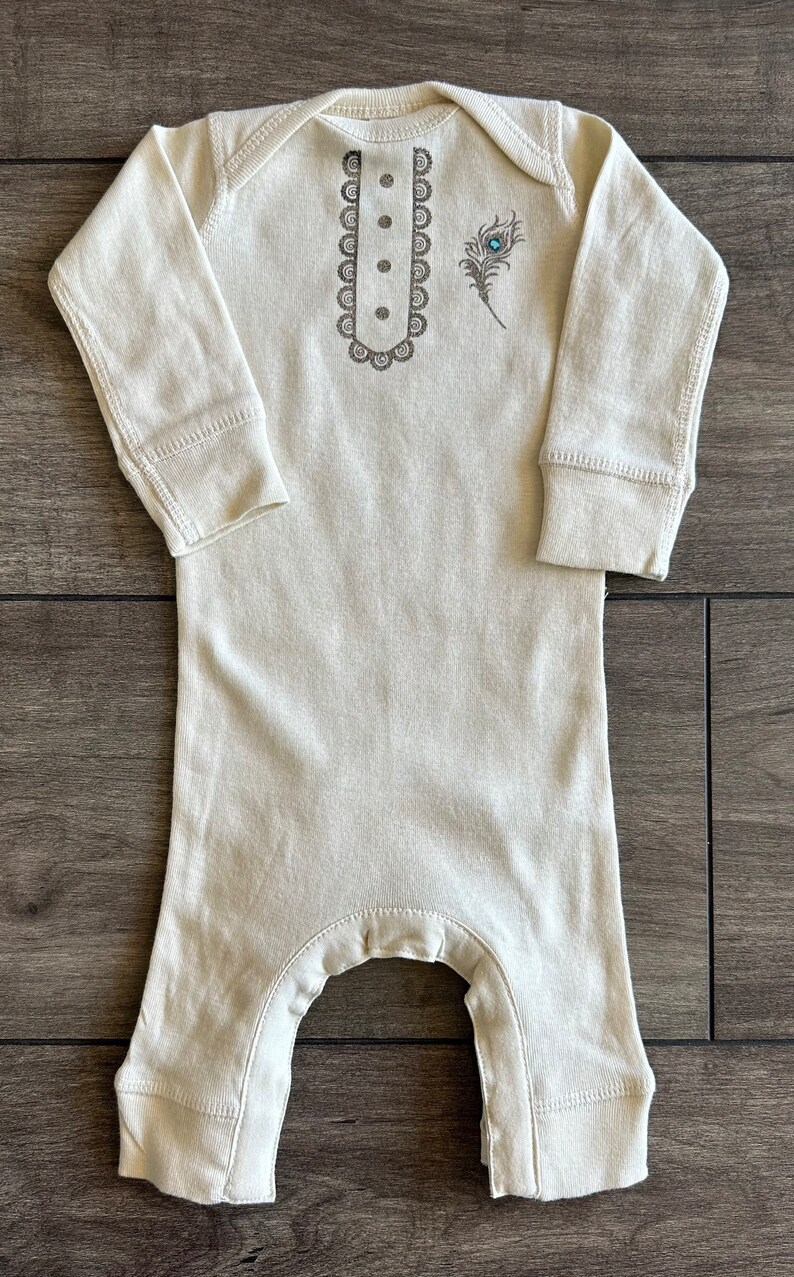 Indian Baby Rib Coverall Desi Baby Boy Bodysuitindian Baby Kurta Style