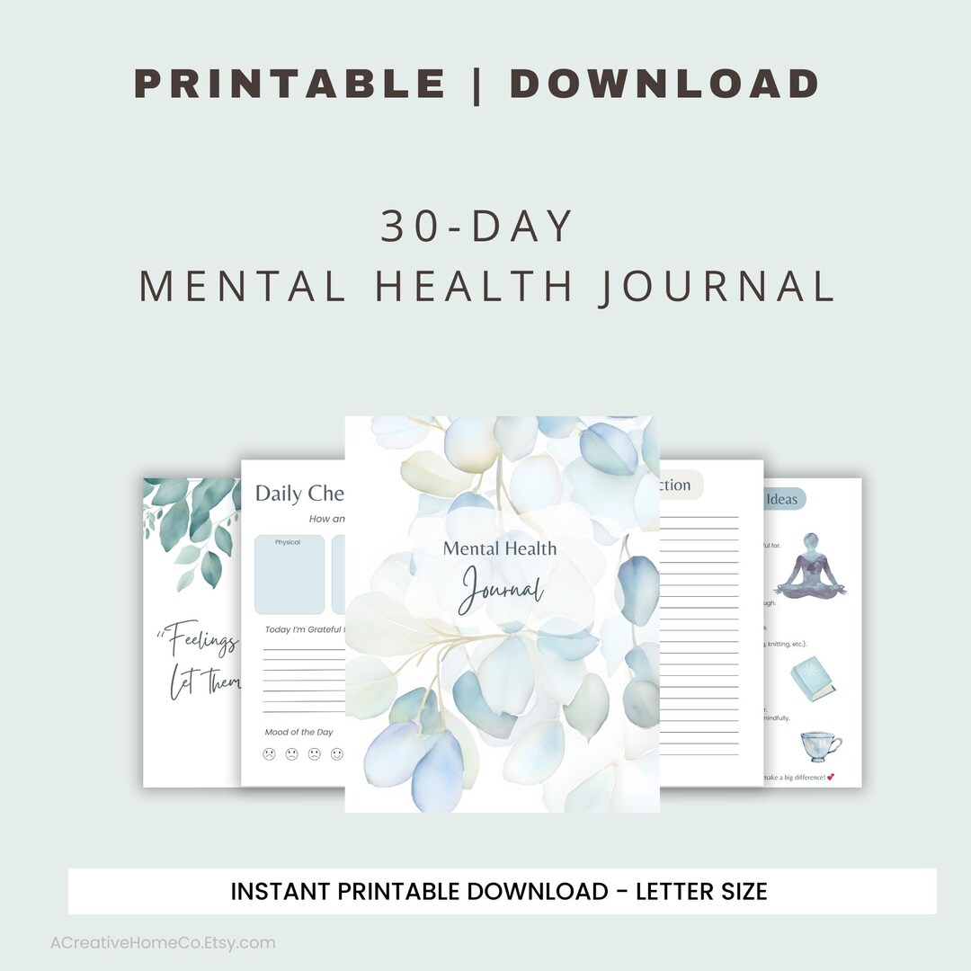 Health Journal.pdf Mental Health Journal PDF for Daily & Weekly Reflections | Self Care ...