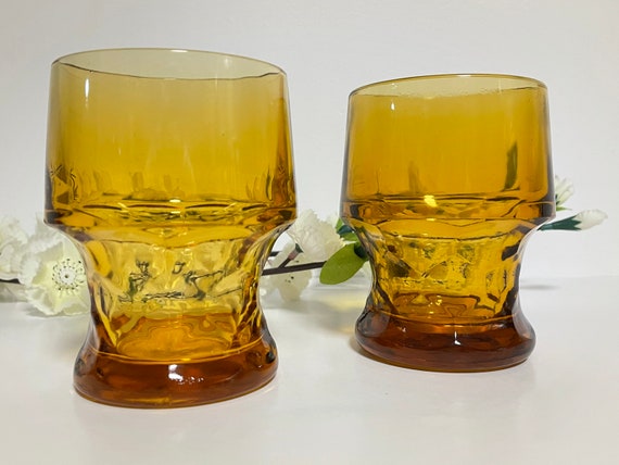 Century 12 oz Glasses - Set of Two, Amber - Gessato Design Store