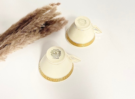 Vintage Burleigh Ware Zenith Art Deco Tea Cup & Saucer, English