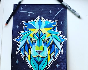 Original drawing Lion A4