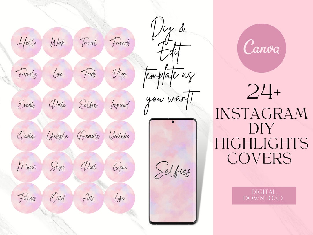 DIY Instagram Highlight Covers, Instagram Stories Highlight, Instagram ...