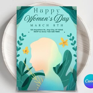 International Women's Day Invitation | Women's History Month | Ladies Brunch Invite | Printable, Digital Invitation