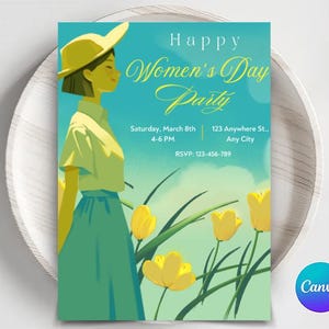International Women's Day Invitation | Women's History Month | Ladies Brunch Invite | Printable, Digital Invitation