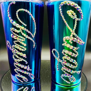 Luxury Crystal Tumbler (Rainbow Tall Cups ) 50.00 USD per Tumbler for Name added only
