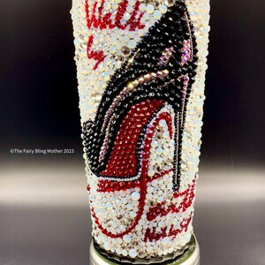 Luxury High Quality GlassCrystal Tumbler or Water Bottle/Walk By Faith Cup in Pink or White