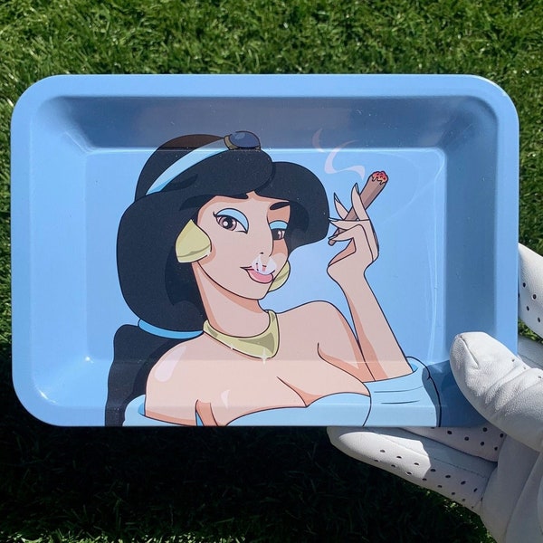 Jasmine - Princess Rolling Tray, Classic, Tiger, Exotic, Classy, Adult Gift, Gifts for Her, Stoner, India, Indica, Princess