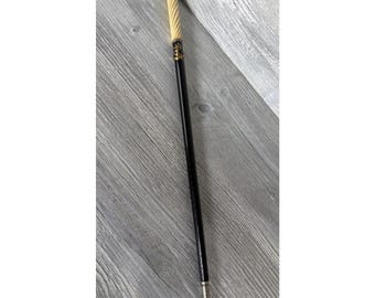 Bastón de director de orquesta antiguo, cetro de latón con ancla naval tallada en espiral de 17 pulgadas.