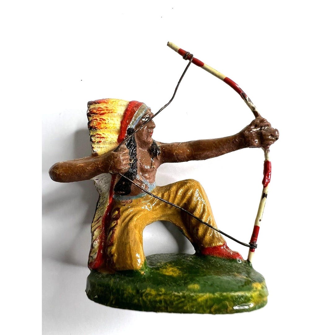Tipple Topple Austria Native American Indian Kneeling With Bow & Arrow ...