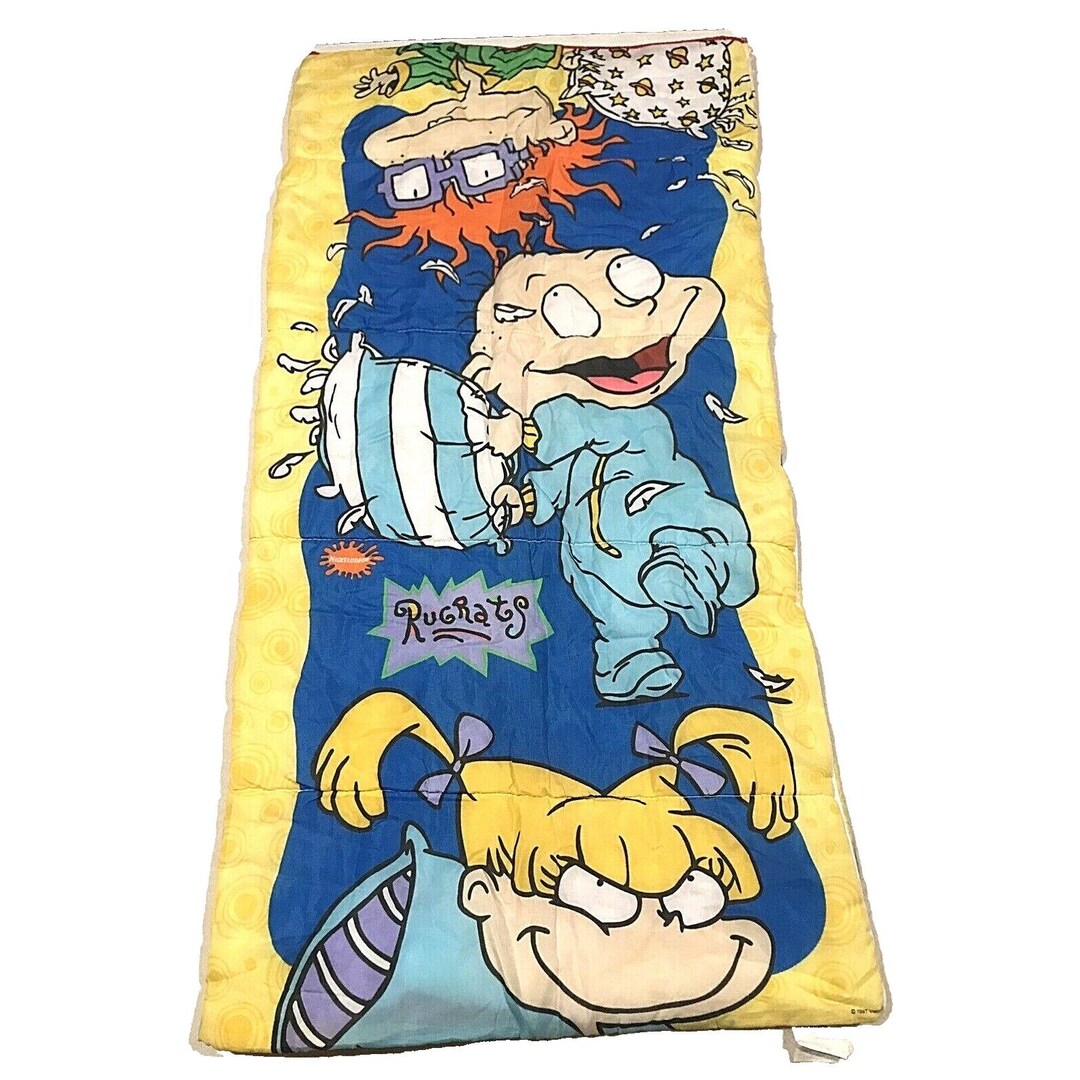 Rugrats Kids Sleeping Bag Blanket Fleece Lined Tommy Chuckie 1997 ...