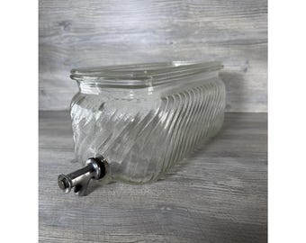 Dozownik wody do lodówki VTG 30's LE Smith Glass z kranem 1,25 galona