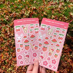 Süßer Hase Stickerbogen | Journal und Planner Sticker | Briefpapier Aufkleber | Glitzer Sticker