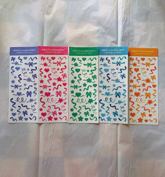 Mini Confetti Sticker Sheet Photocard Stickers, Kpop, Kpop