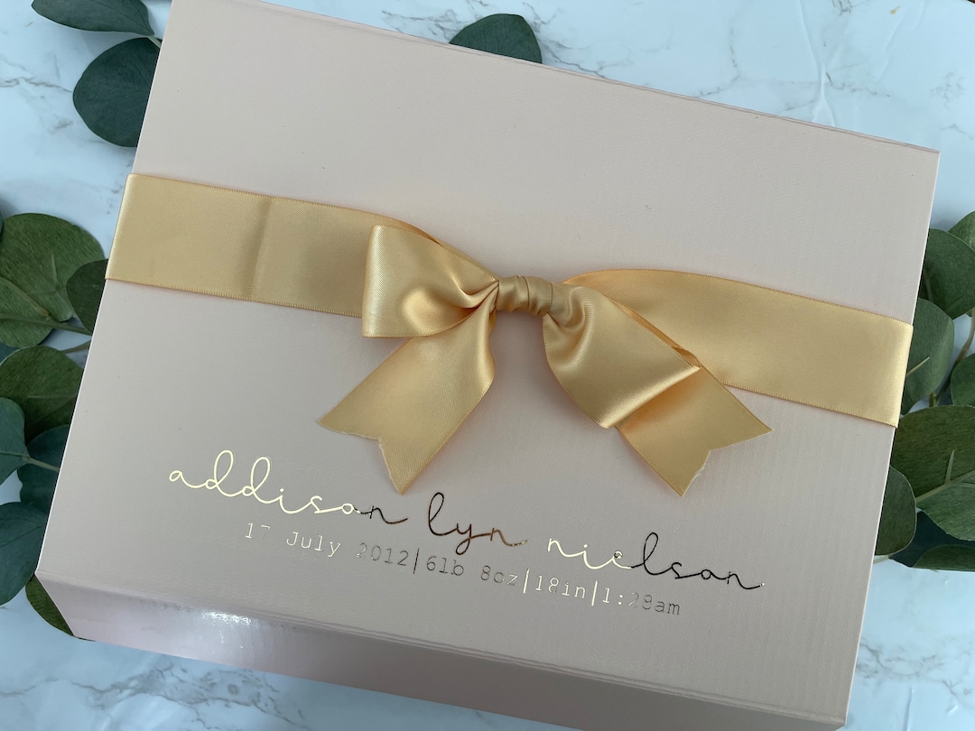 Custom Baby Box Baby Stats Baby Shower Birthday Keepsake Etsy