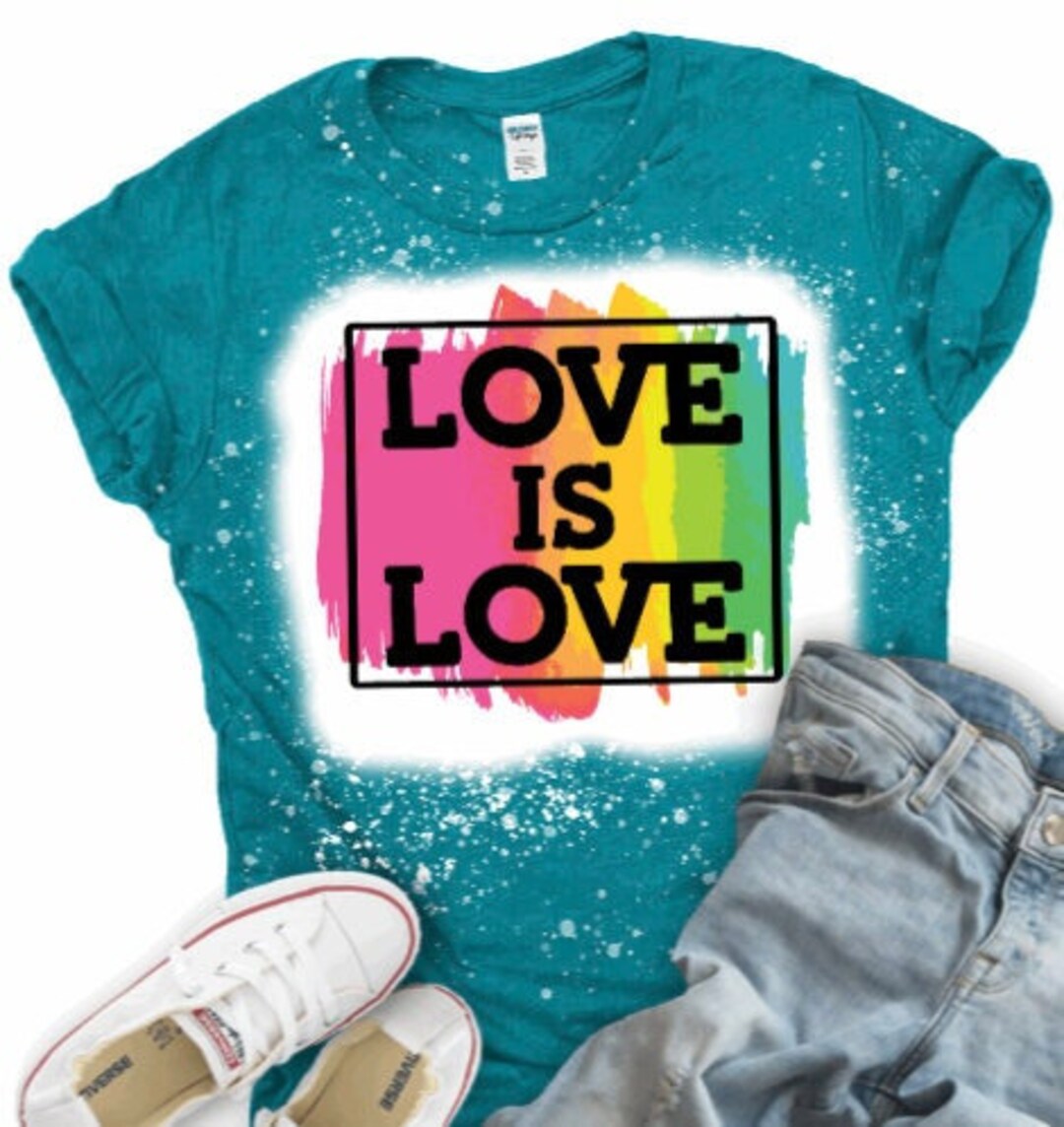 Love Rainbow T Shirt LGBT LGBTQ Tee Gay Lesbian Pride Tshirt main image 1