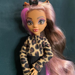 Clawdeen leopard print sweater/Sweater for MH dolls/ G3 Clothes