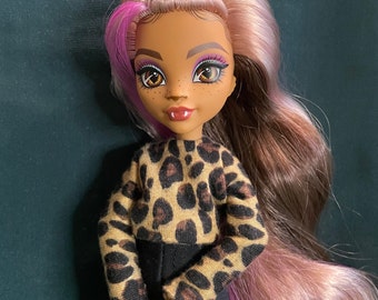 Clawdeen Leopard Print Pullover/Pullover für MH Puppen/ G3 Kleidung