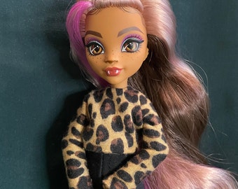 Clawdeen leopard print sweater/Sweater for MH dolls/ G3 Clothes