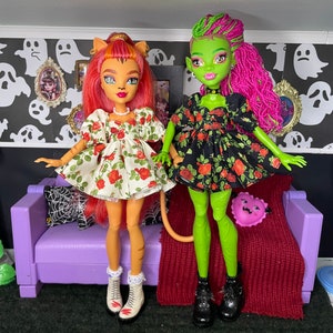 Rose print Cottage dress for MH dolls / dress for G1 G3  MH dolls