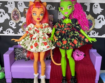 Rose print Cottage dress for MH dolls / dress for G1 G3  MH dolls