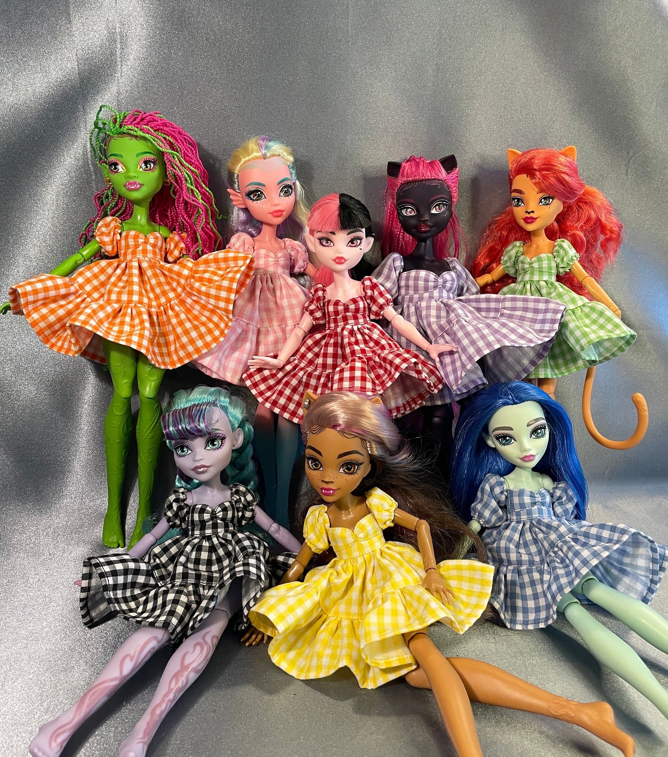 1pc MH G1 and G3 Dress/ Checked Print Doll Dresses