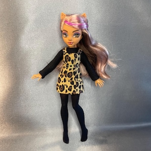 3pc set Leopard Print Dress Outfit for MH Dolls/ G1 & G3 fit