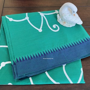 Padma Seagreen Kolam Backdrop Fabric /Festive Decor/South Asian Decor/Indian Decor/Pooja Decor