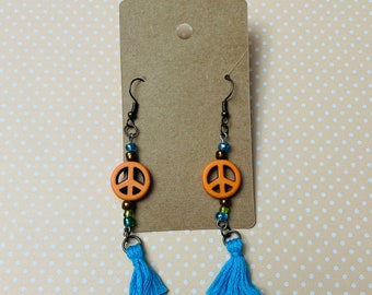 Peace sign earrings