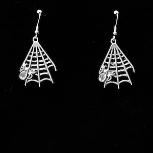 Spider web earrings
