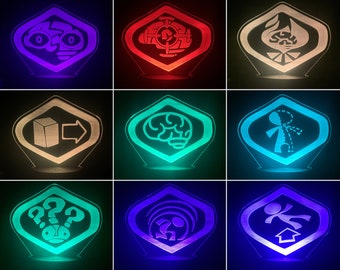 Psychonauts Merit Badges Acrylic LED Lamp Light