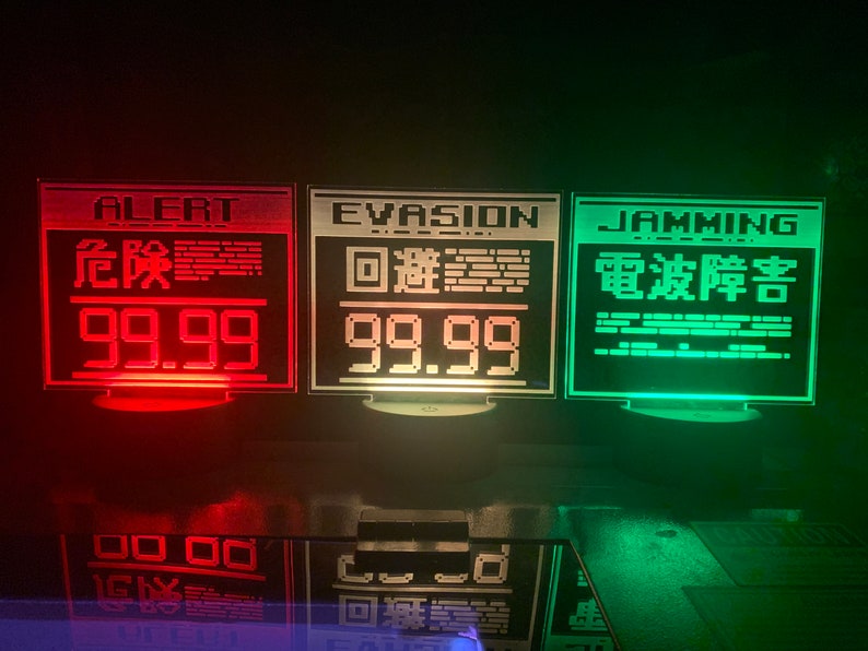 Metal Gear Solid Alert/Evasion/Jamming Acrylic LED Light image 4