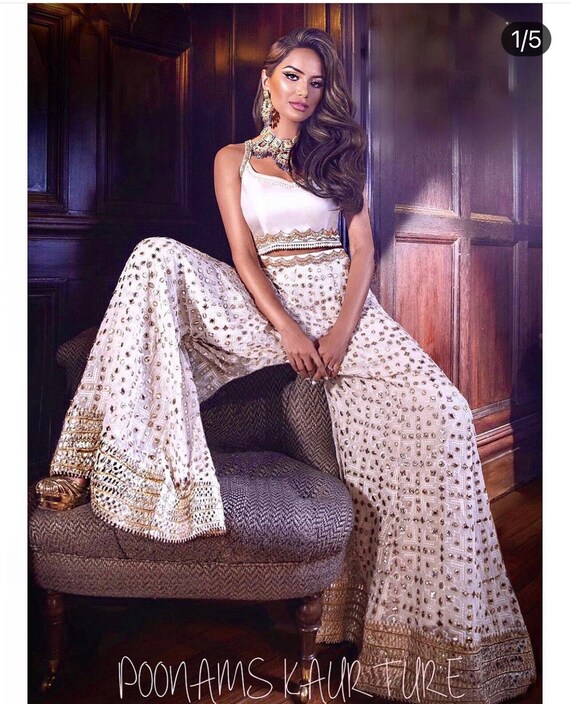 Designer Party Were Plazo and Blouse 