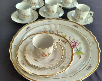 Vintage Demitasse/ Dessert Platter SET
