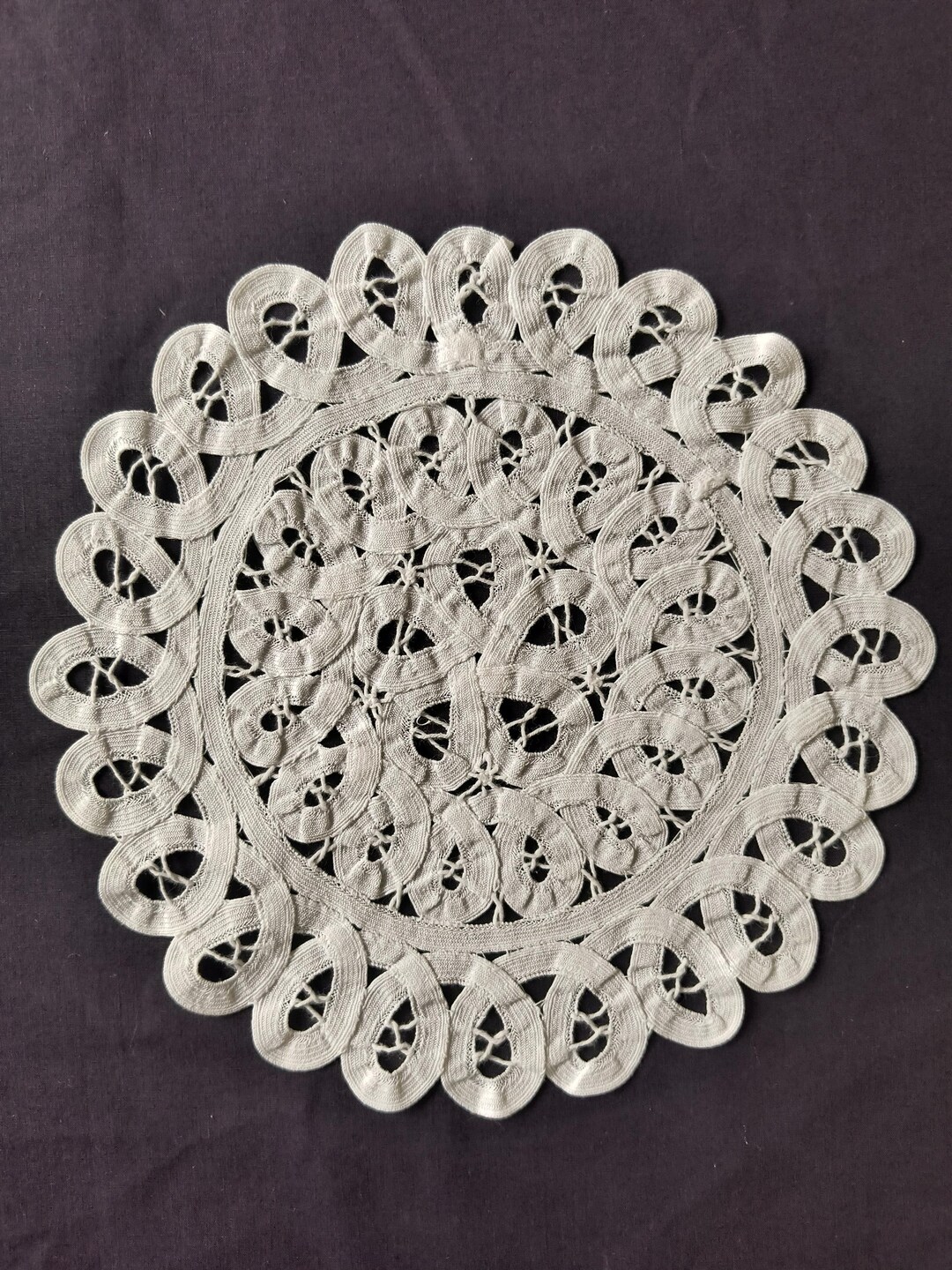 Vintage Battenburg Doily, 9 In. - Etsy