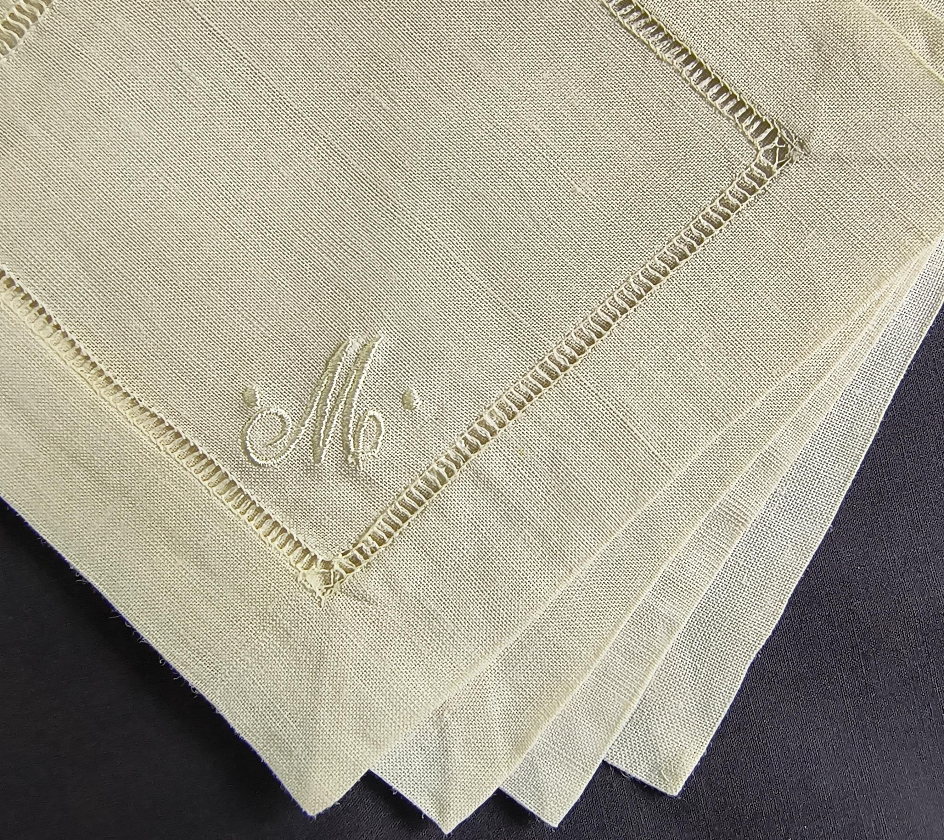 Vintage Linens With Monogram M - Etsy
