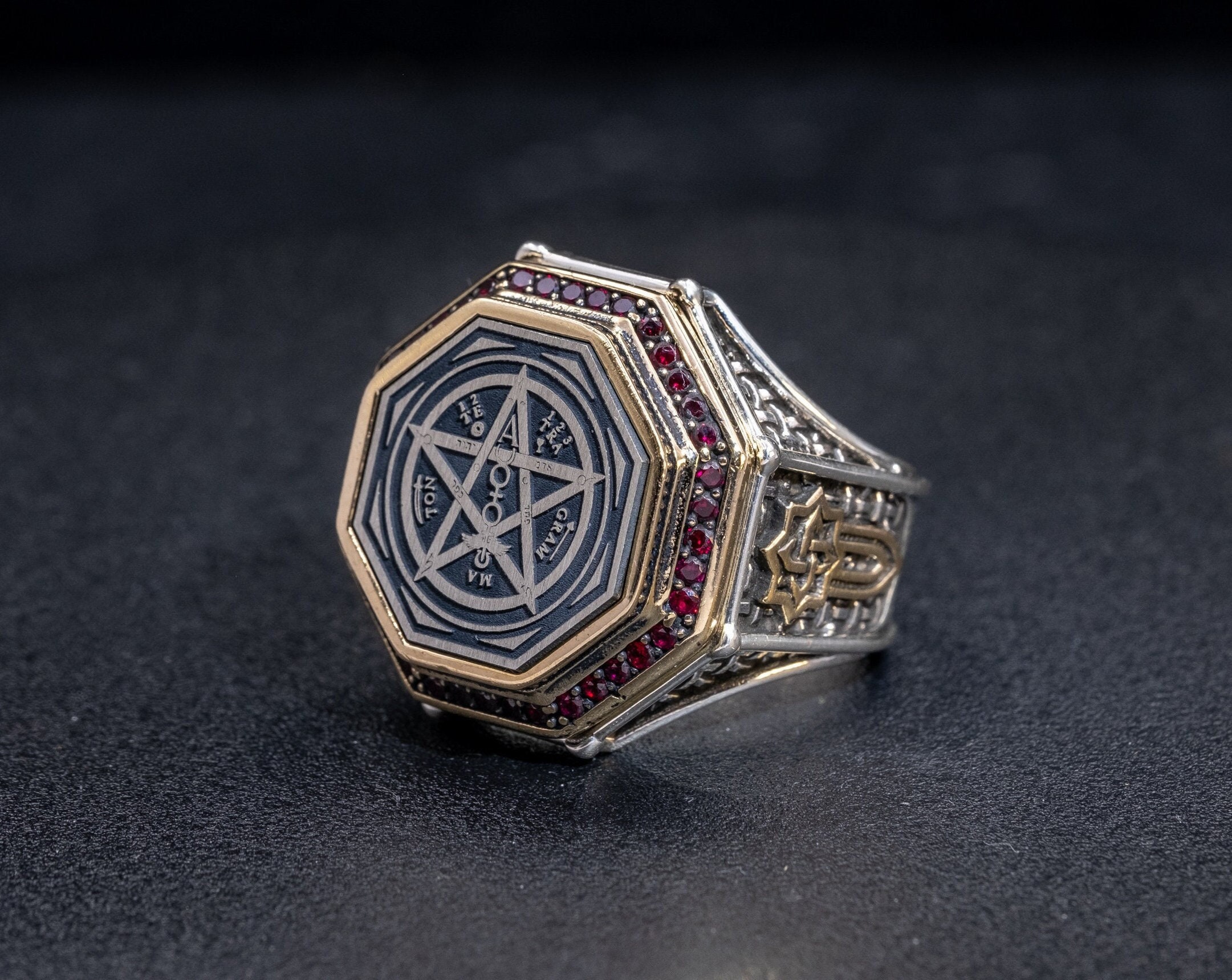 PS: Silver Tetragrammaton Pentagram Ring