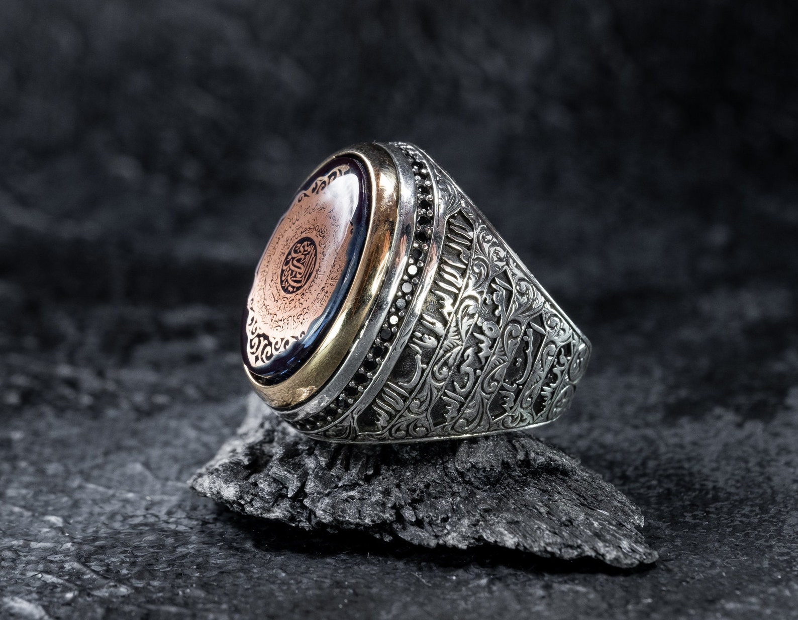 Ayatul Kursi Engraved Handmade Silver Men Ring Fathers Day - Etsy