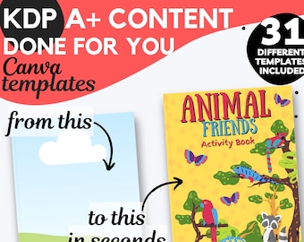 KDP Canva book mockup templates for KDP A plus content. Canva mockups for KDP activity books and colouring books 8.5x11 Book mockup template