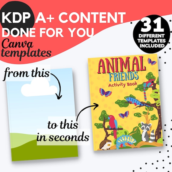 KDP Canva book mockup templates for KDP A plus content. Canva mockups for KDP activity books and colouring books 8.5x11 Book mockup template