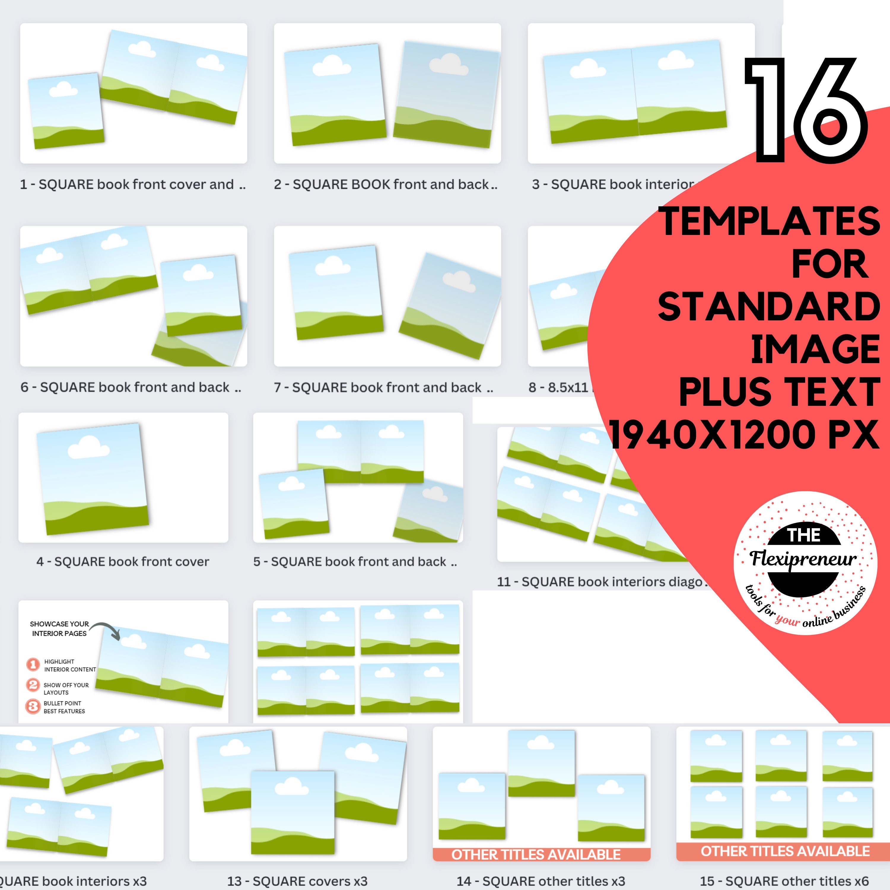 Kids Book Mockup Canva Template for KDP. KDP Canva Picture Book Mockup ...