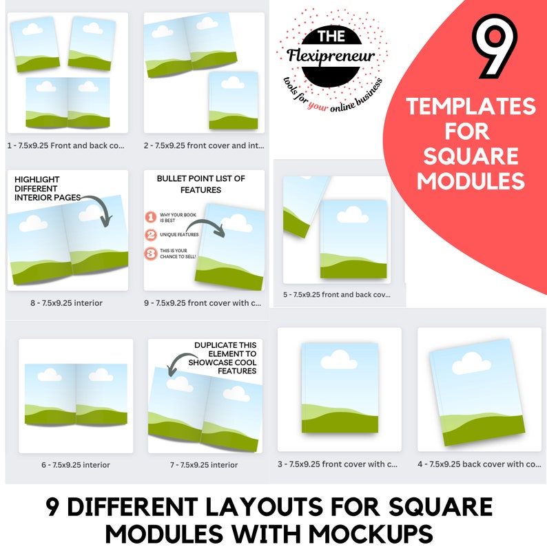 KDP Canva Book Mockup Templates for KDP A Plus Content. Canva - Etsy Canada